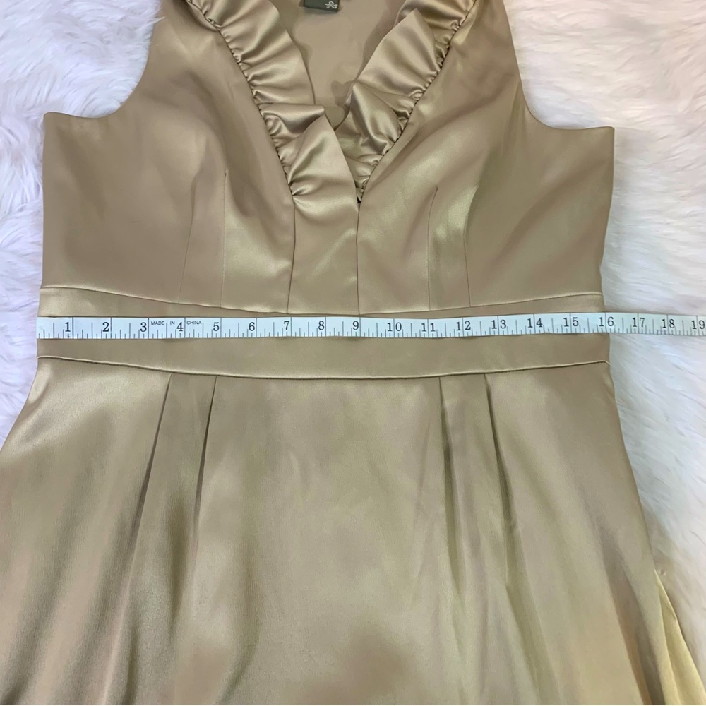 Taylor Gold Shimmer Cocktail Dress - Picture 4 of 10